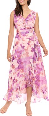 London Times Ruffle Maxi Dress