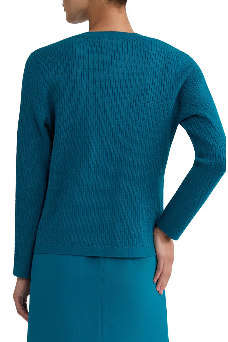 Kissing Front Cardigan, Alternate, color, BOTTLE TEAL