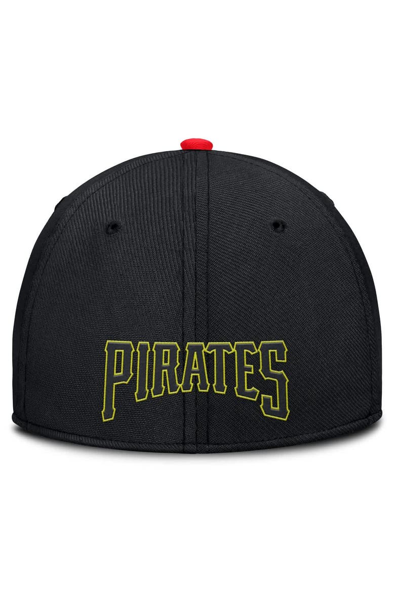 Nike Men's Nike Crimson/Black Pittsburgh Pirates Neon 90s Rise SwooshFlex Hat, Alternate, color, Crimson