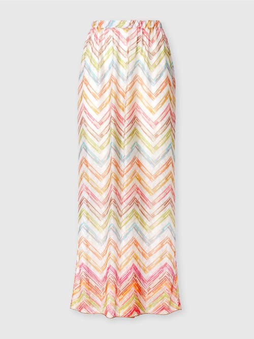 Missoni Printed Tulle Cover-up Palazzo Trousers In Multicoloured