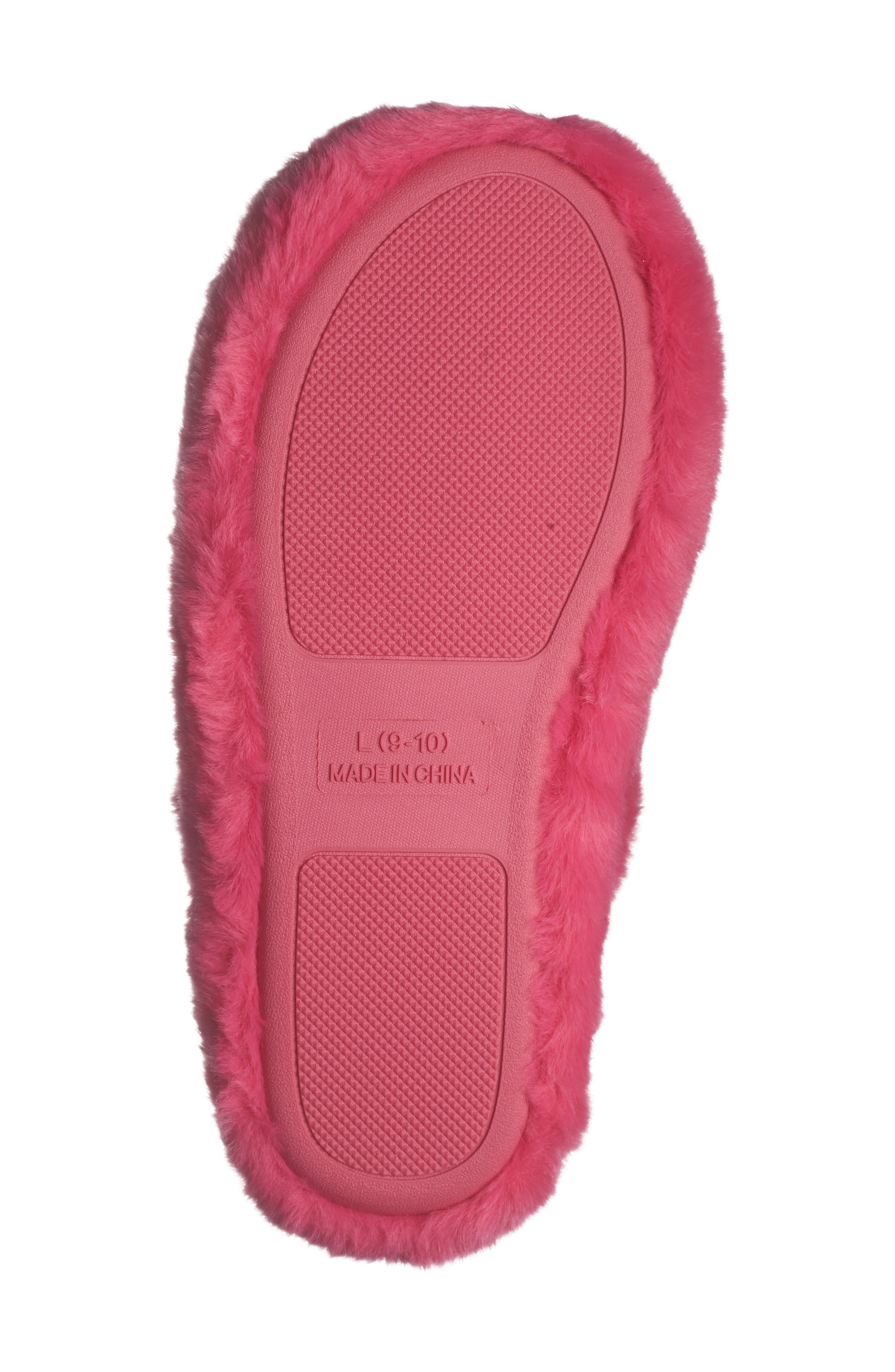 Abound Melody Faux Fur Scuff Slipper, Alternate, color, Pink Paradise
