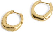 Madewell Hammered Puffy Small Huggie Hoop Earrings