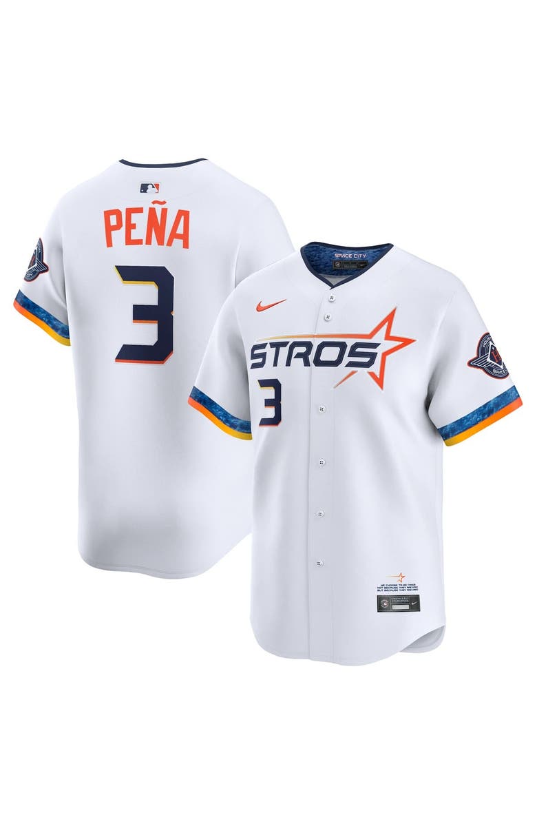 Nike Men's Nike Jeremy Peña White Houston Astros 2025 City Connect Limited Player Jersey, Main, color, 