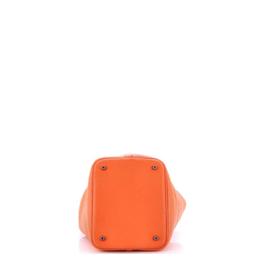 Pre-owned Hermes Hermes Picotin Lock Bag Clemence Mm In Orange