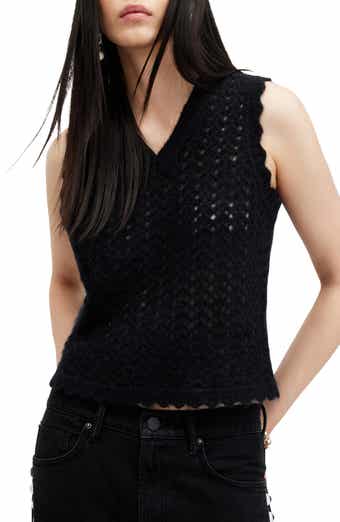AllSaints Vivian Openwork Sweater Vest