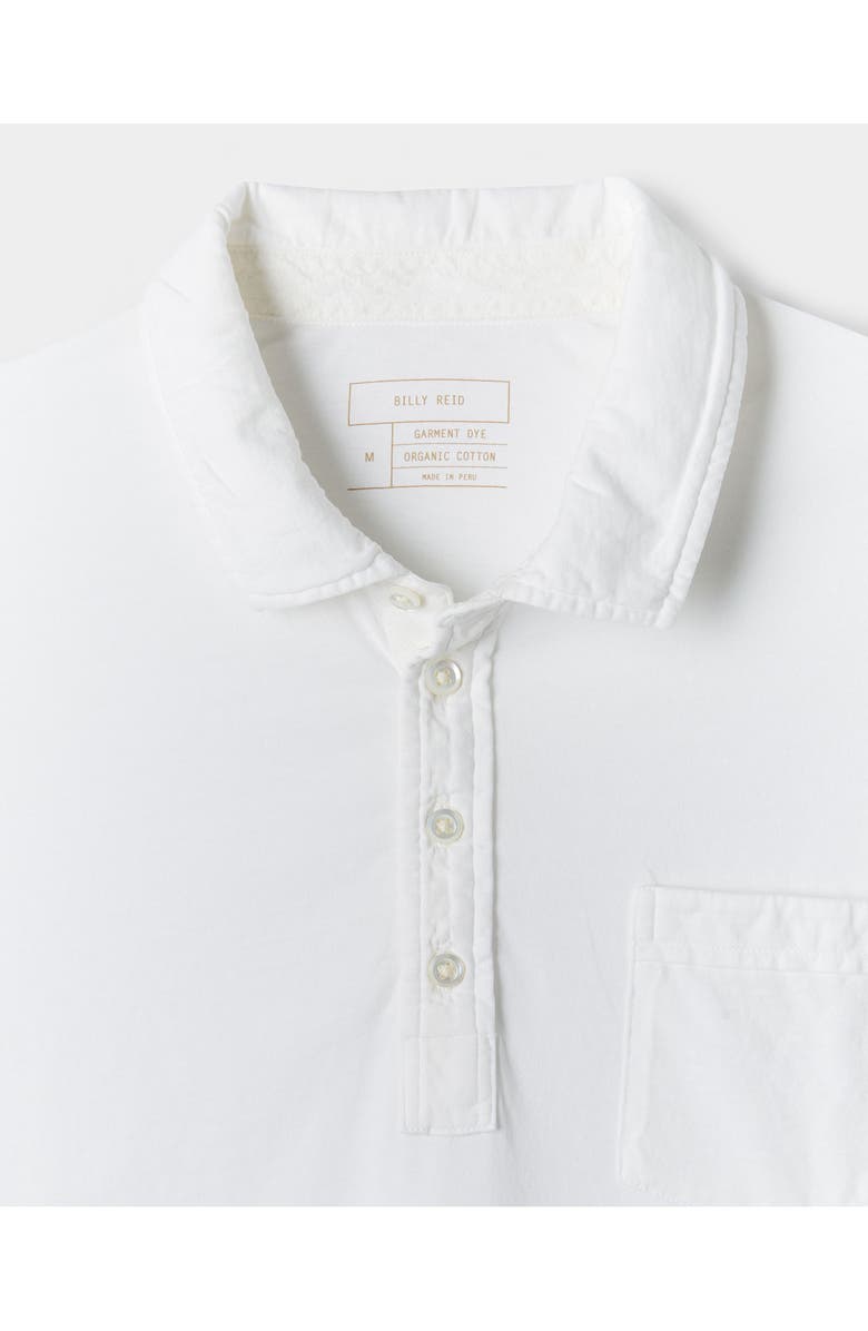 Billy Reid Pensacola Slim Fit Organic Cotton Pocket Polo, Alternate, color, White