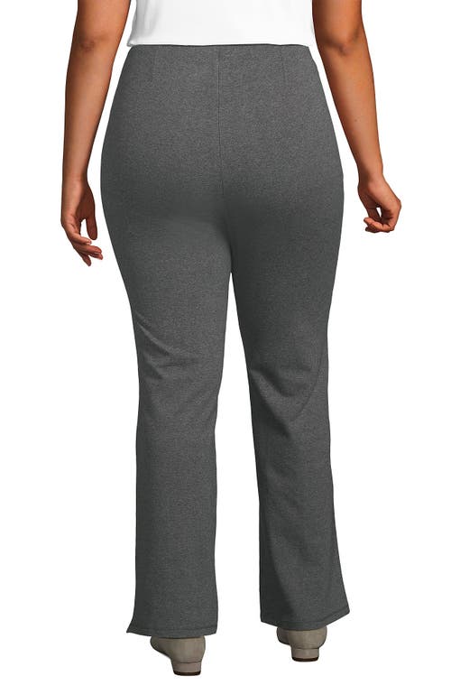 Lands' End Starfish High Rise Pintuck Bootcut Pants In Charcoal Heather