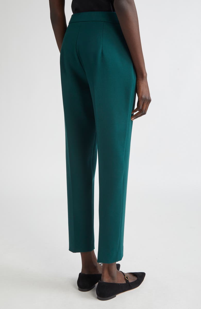 Max Mara Pegno Slim Fit Jersey Ankle Pants, Alternate, color, Dark Green