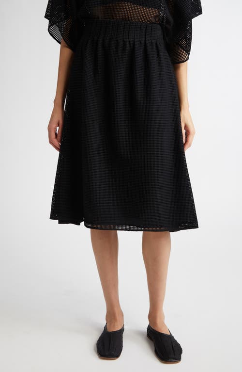 Fforme Bruce Pintuck Geometric Lace Skirt In Black