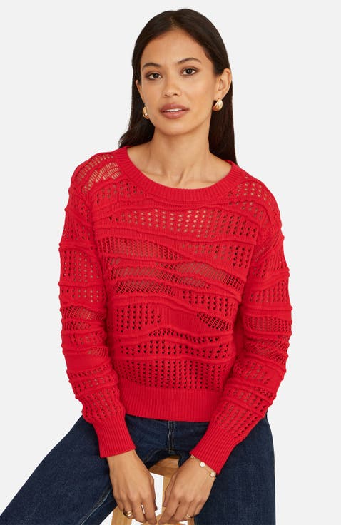 Wave Pointelle Knitted Jumper