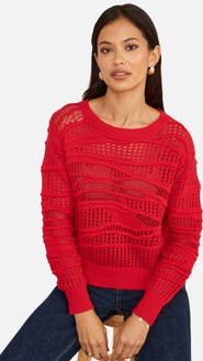 Yumi Wave Pointelle Knitted Jumper