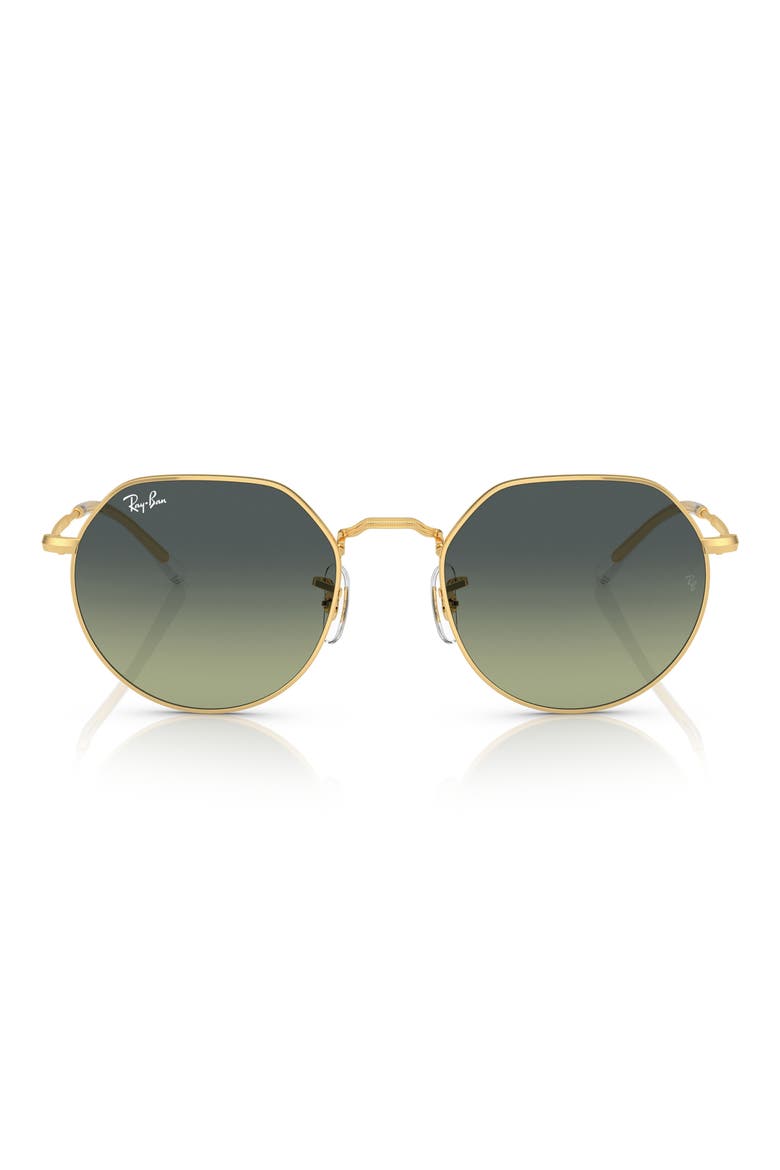 Jack 53mm Round Sunglasses, Main, color, GOLD FLASH