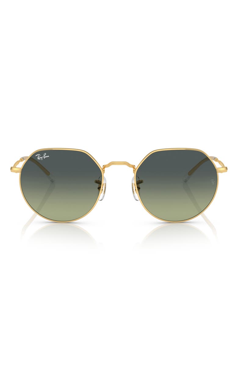 Ray-Ban 51mm Round Sunglasses, Main, color, Gold Flash