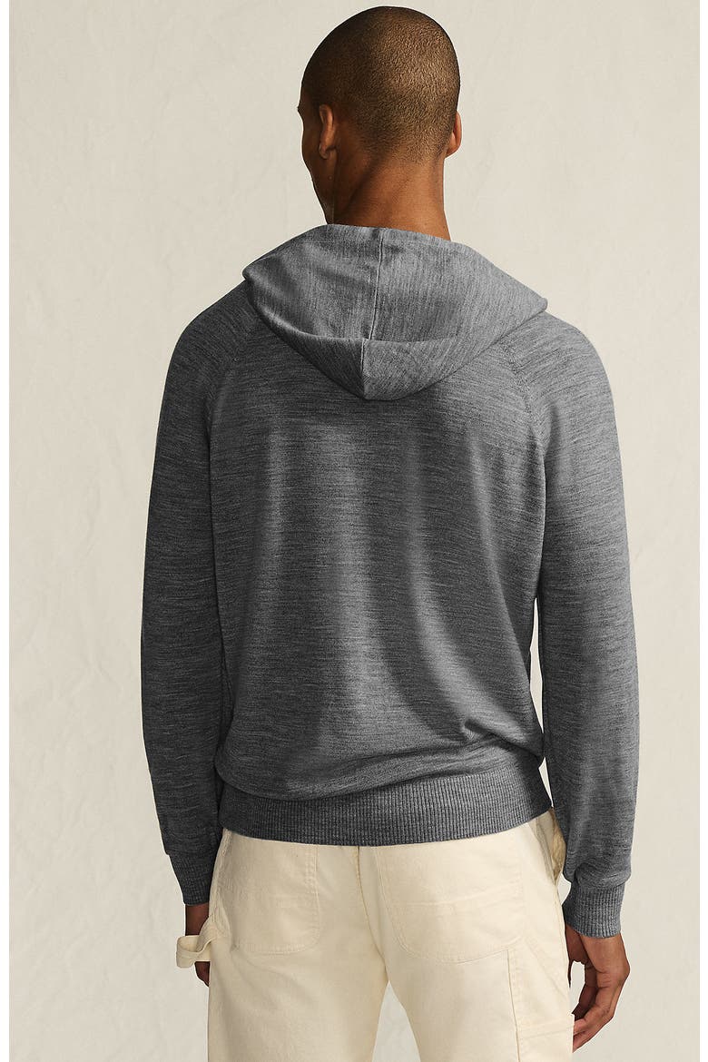Long Sleeve Washable Merino Pullover Hoodie, Alternate, color, Pewter Heather