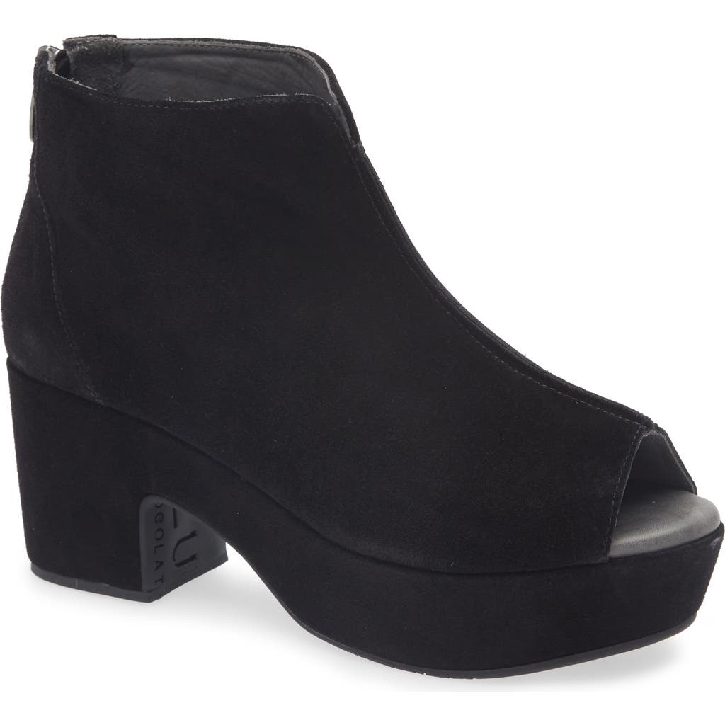 Chocolat Blu Gabe Open Toe Platform Bootie In Black