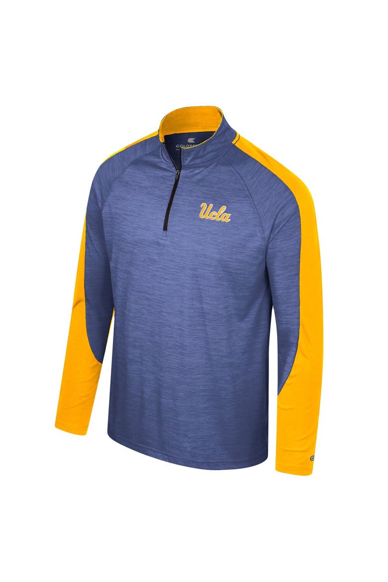 Men's Colosseum Blue UCLA Bruins Langmore Raglan Quarter-Zip Top, Alternate, color, Blue