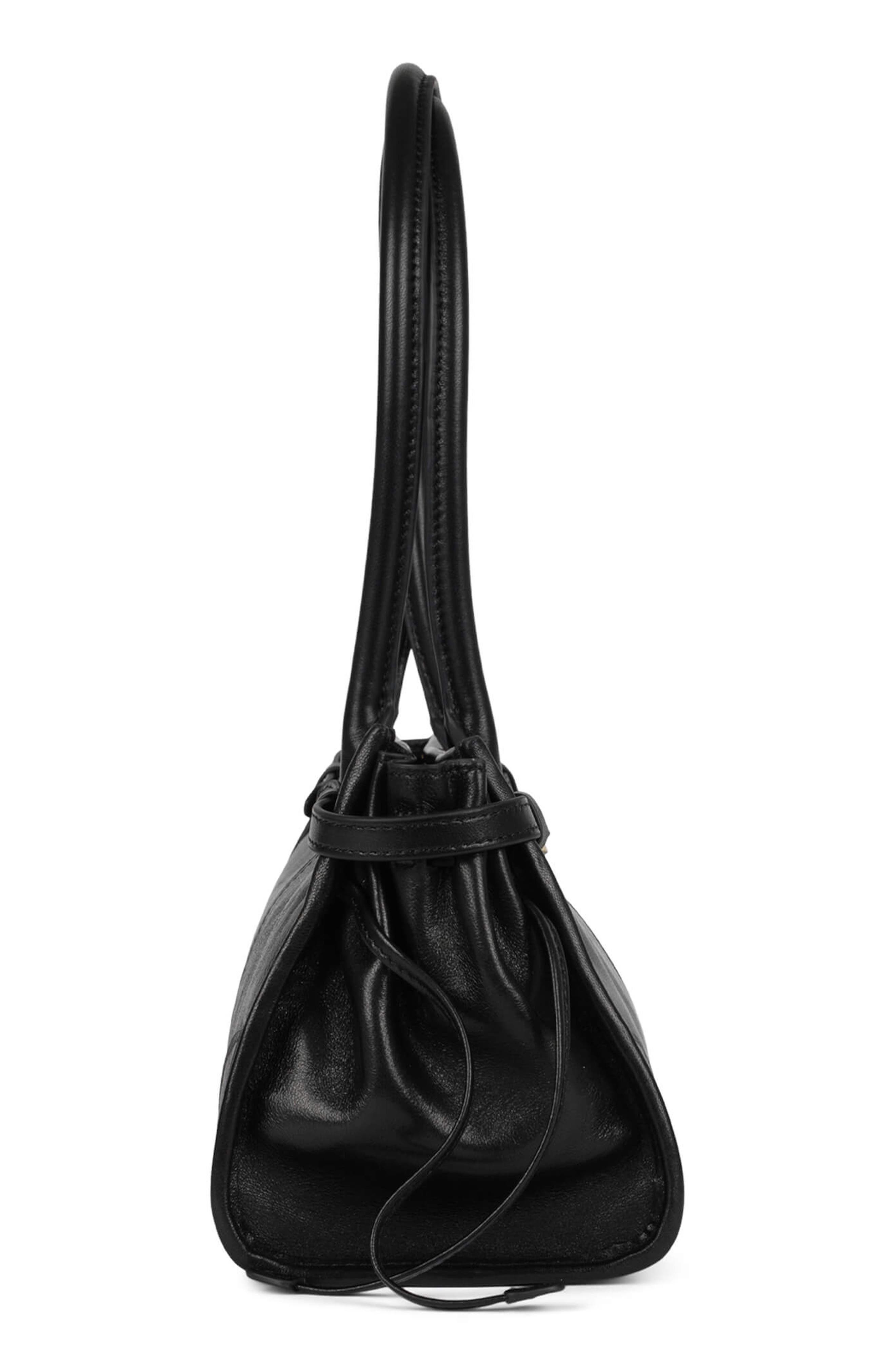 Jeffrey Campbell Pesky Leather Shoulder Bag, Alternate, color, Black
