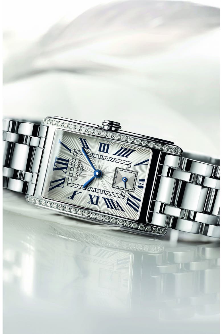 DolceVita Diamond Bracelet Watch, 20.5mm x 32mm, Alternate, color, SILVER