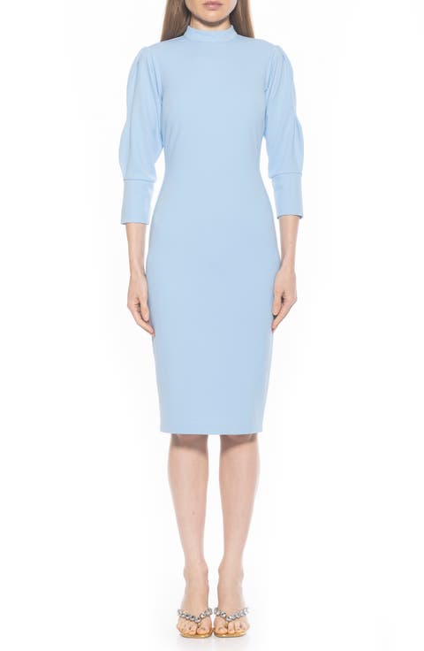 Logan Mock Neck Sheath Dress