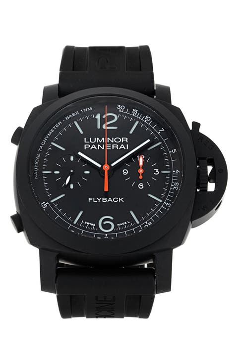 Panerai Preowned 2022 Luminor Marina Chronograph PAM01298 Automatic Rubber Strap Watch, 44mm
