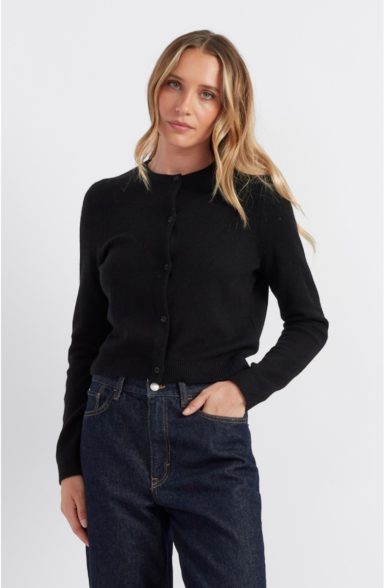 Chinti & Parker Cloud Cashmere Open Cardigan, Main, color, Black