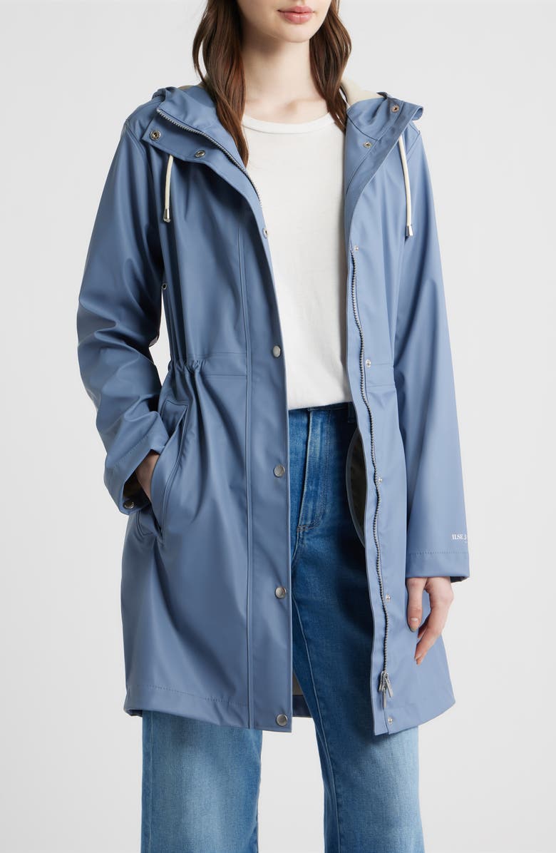 Ilse Jacobsen Hooded Waterproof Raincoat, Alternate, color, Grey Blue