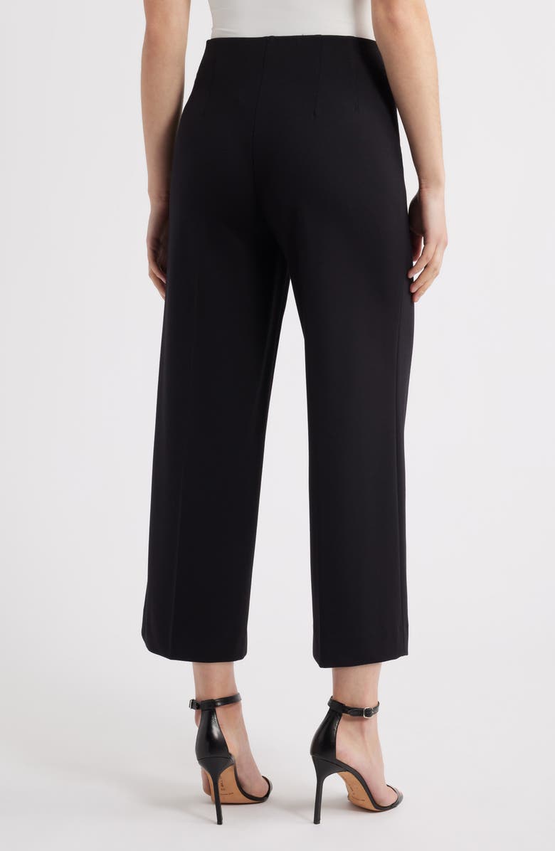 Anne Klein High Waist Pull-On Wide Leg Pants, Alternate, color, Anne Black