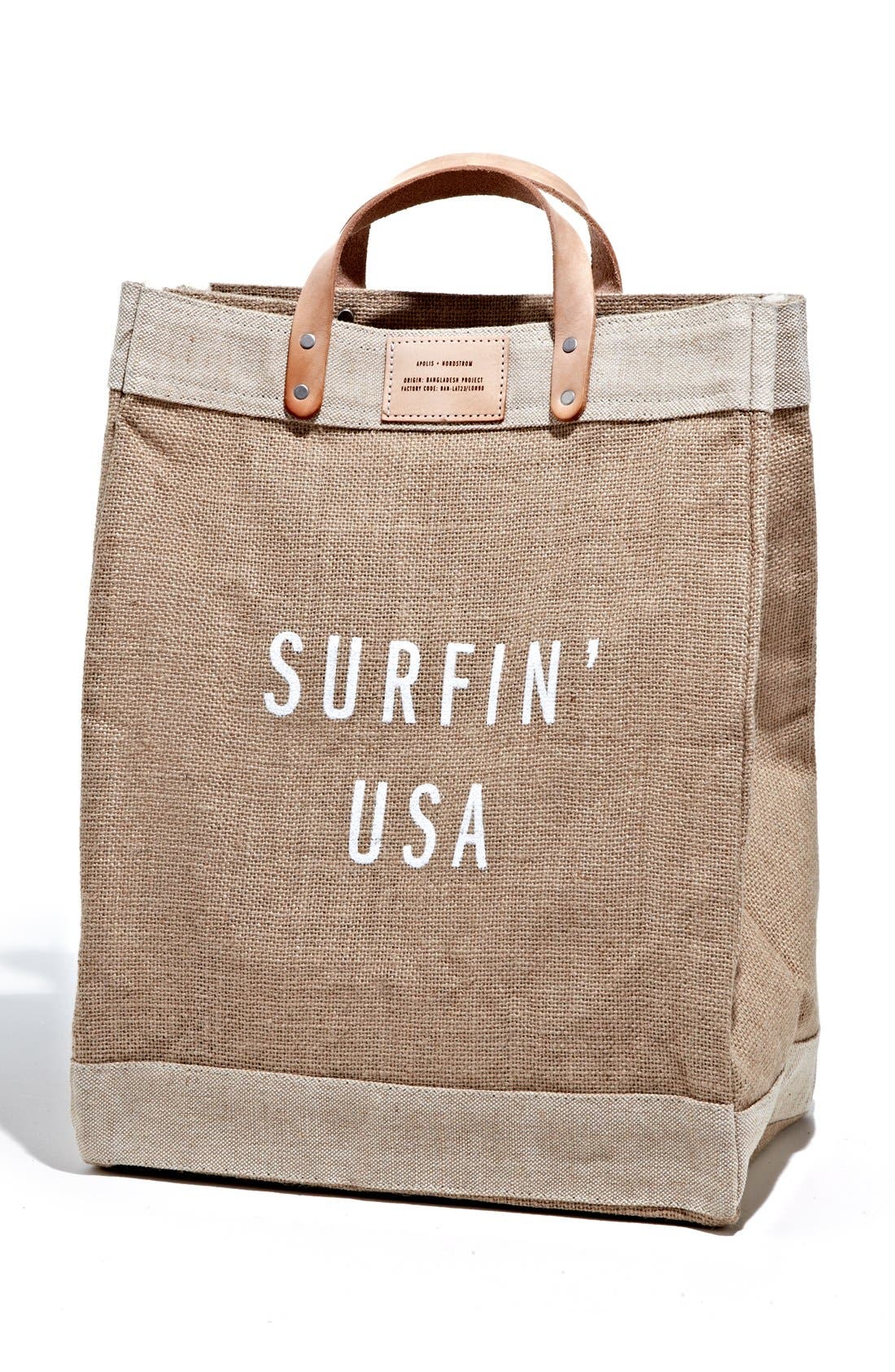 'Surfin USA' Market Bag, Main, color, SURFIN USA
