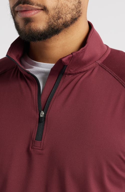 Swannies Colt Quarter Zip Golf Pullover In Maroon