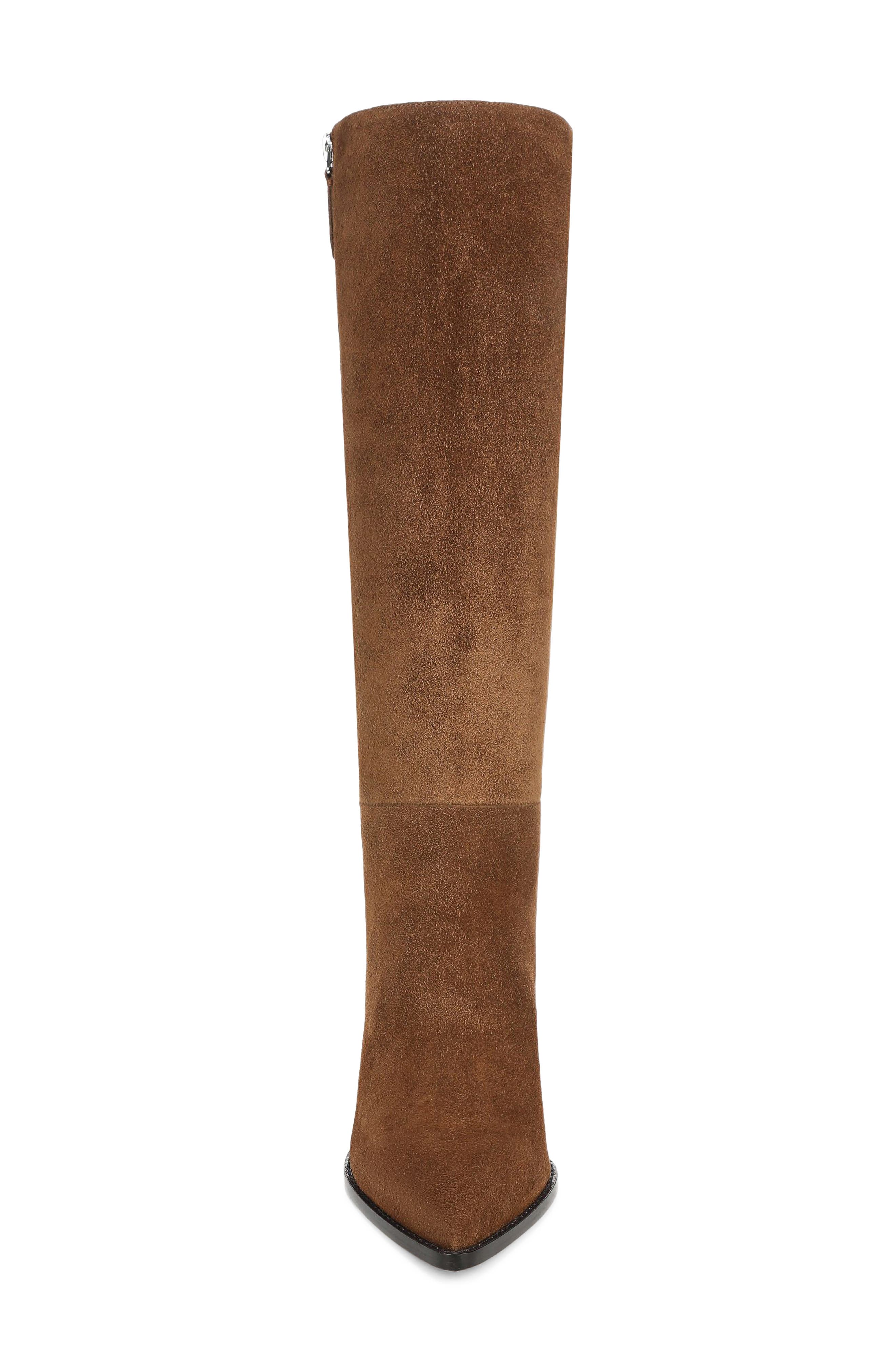 Levanne Leather Knee High Boot, Alternate, color, CHESTNUT SUEDE
