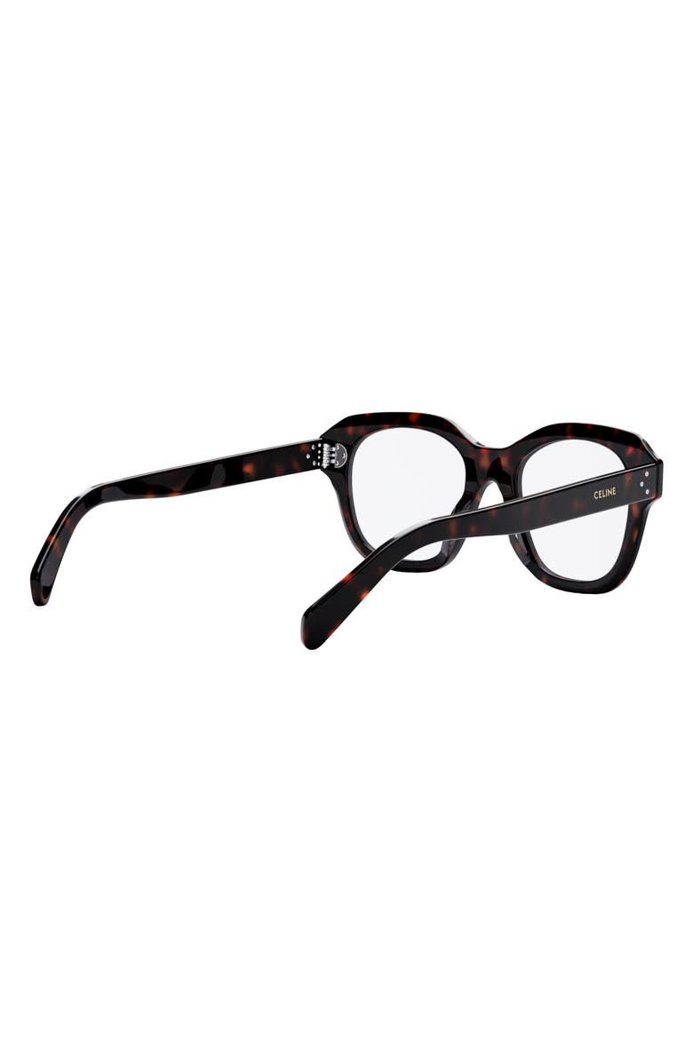 CELINE Bold 3 Dots 50mm Butterfly Optical Glasses, Alternate, color, Dark Havana