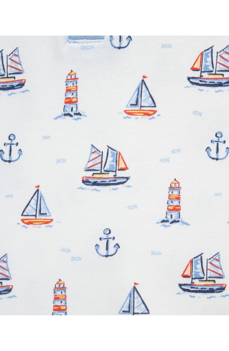 Little Me Nautical 2-Pack Rompers, Alternate, color, Blue