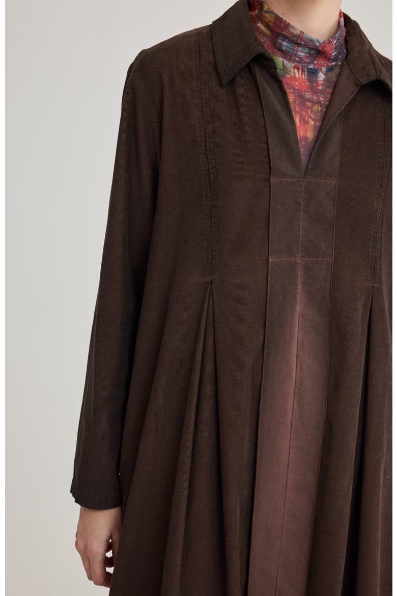 Thea Velvet Shirt Dress, Alternate, color, Brown