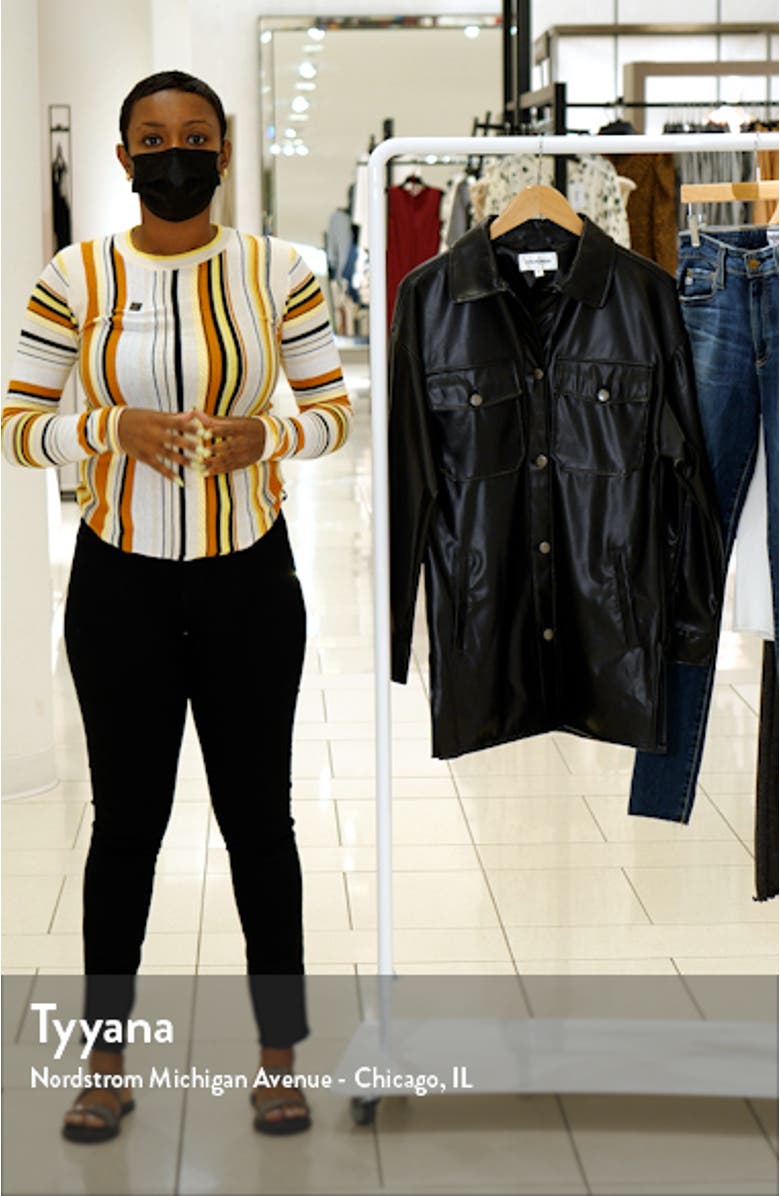 Faux Leather Shacket, sales video thumbnail