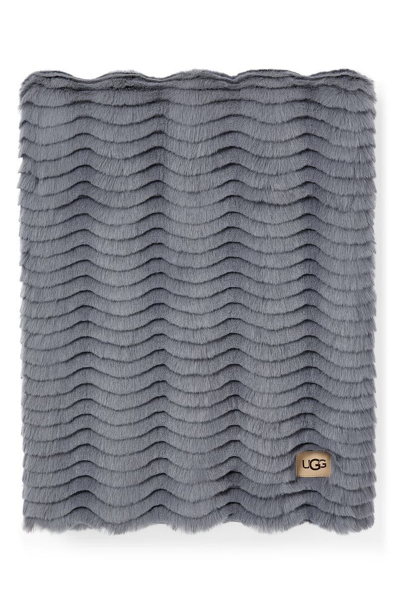 UGG<sup>®</sup> Cayden Faux Fur Throw Blanket, Alternate, color,