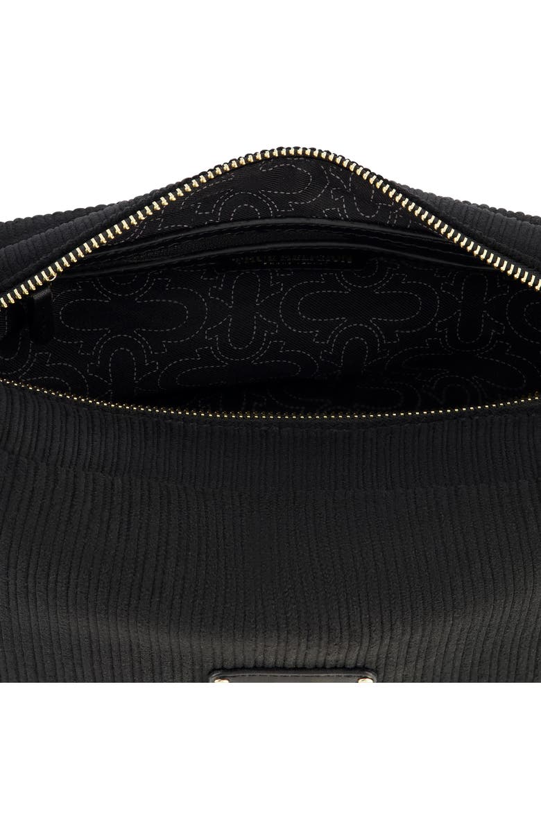 True Religion Brand Jeans Corduroy Chain Shoulder Bag, Alternate, color, Black