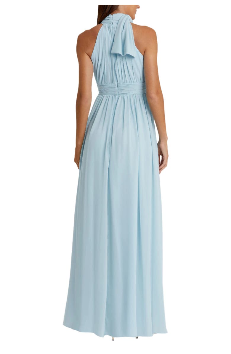 Mac Duggal A Line Chiffon Halter Neck Evening Gown, Alternate, color, Powder Blue