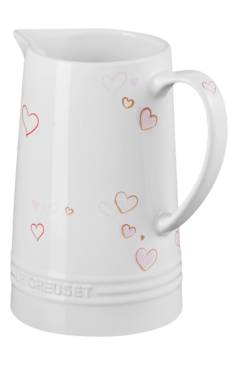 Le Creuset Mon Coeur 1.6-Quart Signature Stoneware Pitcher, Alternate, color,