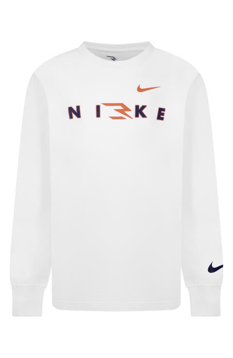 Kids' Monogram Wordmark Long Sleeve T-Shirt (Big Kid)