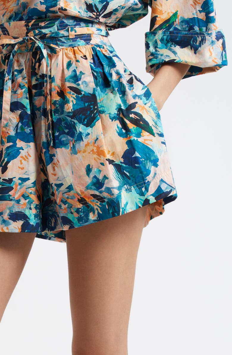 Ulla Johnson Rowan High Waist Shorts, Alternate, color, Delphinium