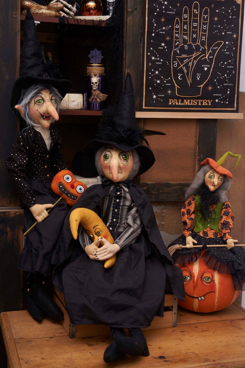 Shasta Witch Joe Spencer Gathered Traditions Halloween Figurine 45", Alternate, color, Black
