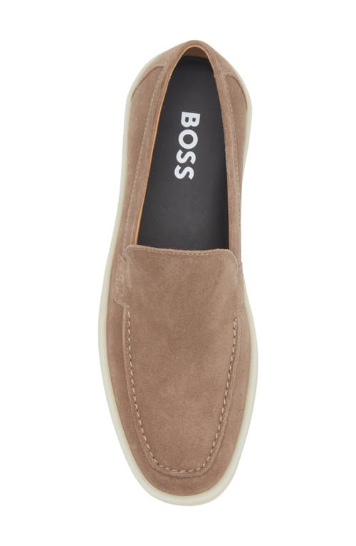 Hugo Boss Boss Clay Suede Loafer In Medium Beige
