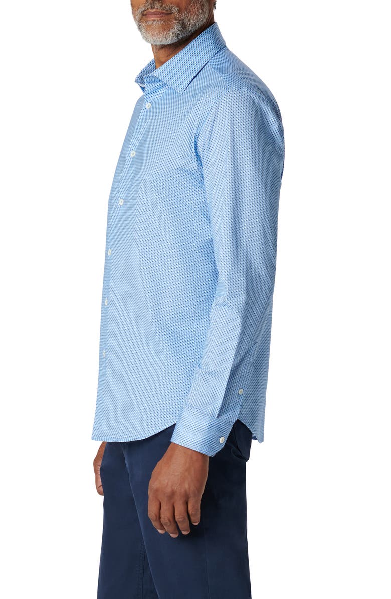 Bugatchi James OoohCotton<sup>®</sup> Microprint Button-Up Shirt, Alternate, color,