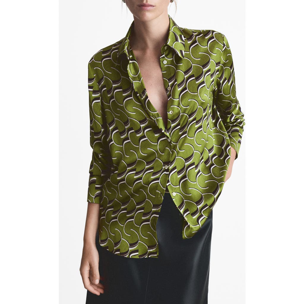 Mango Chemise In Green
