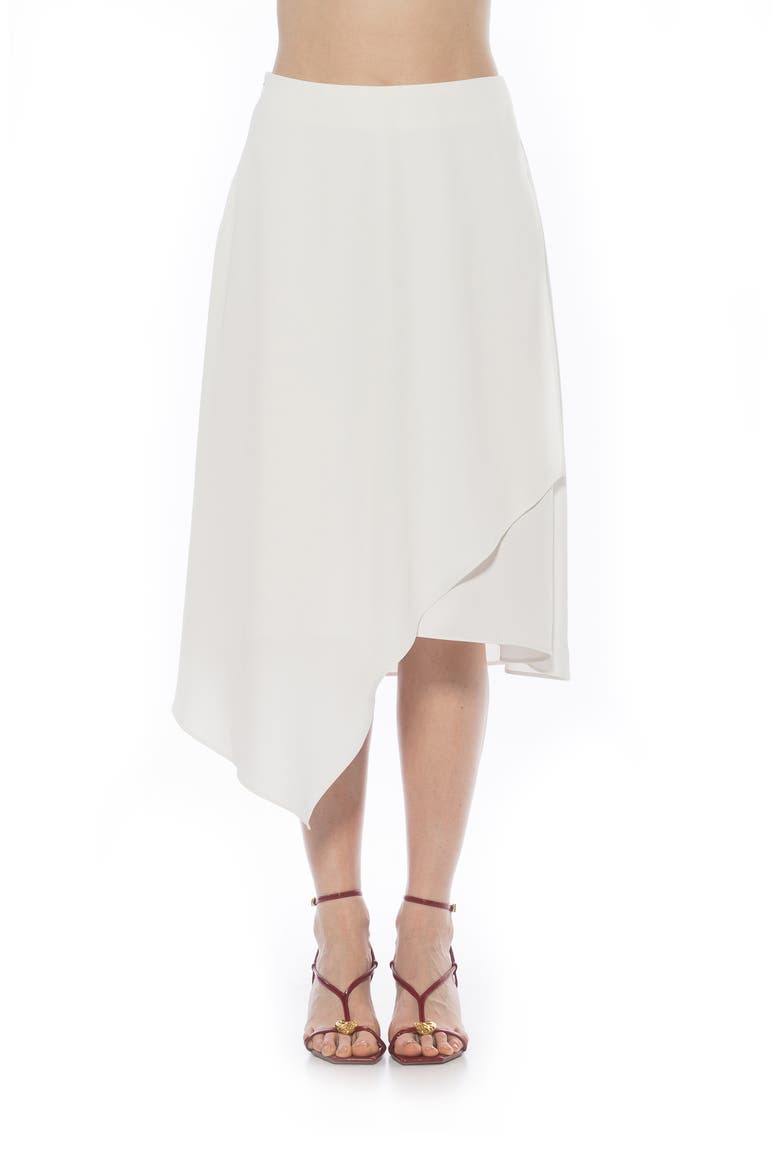 Jess Asymmetric Midi Skirt, Main, color, IVORY