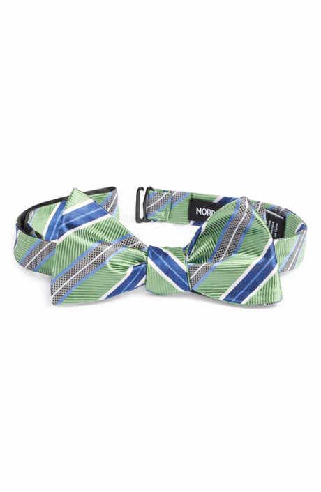 Nordstrom Stripe Silk Pre-Tied Bow Tie