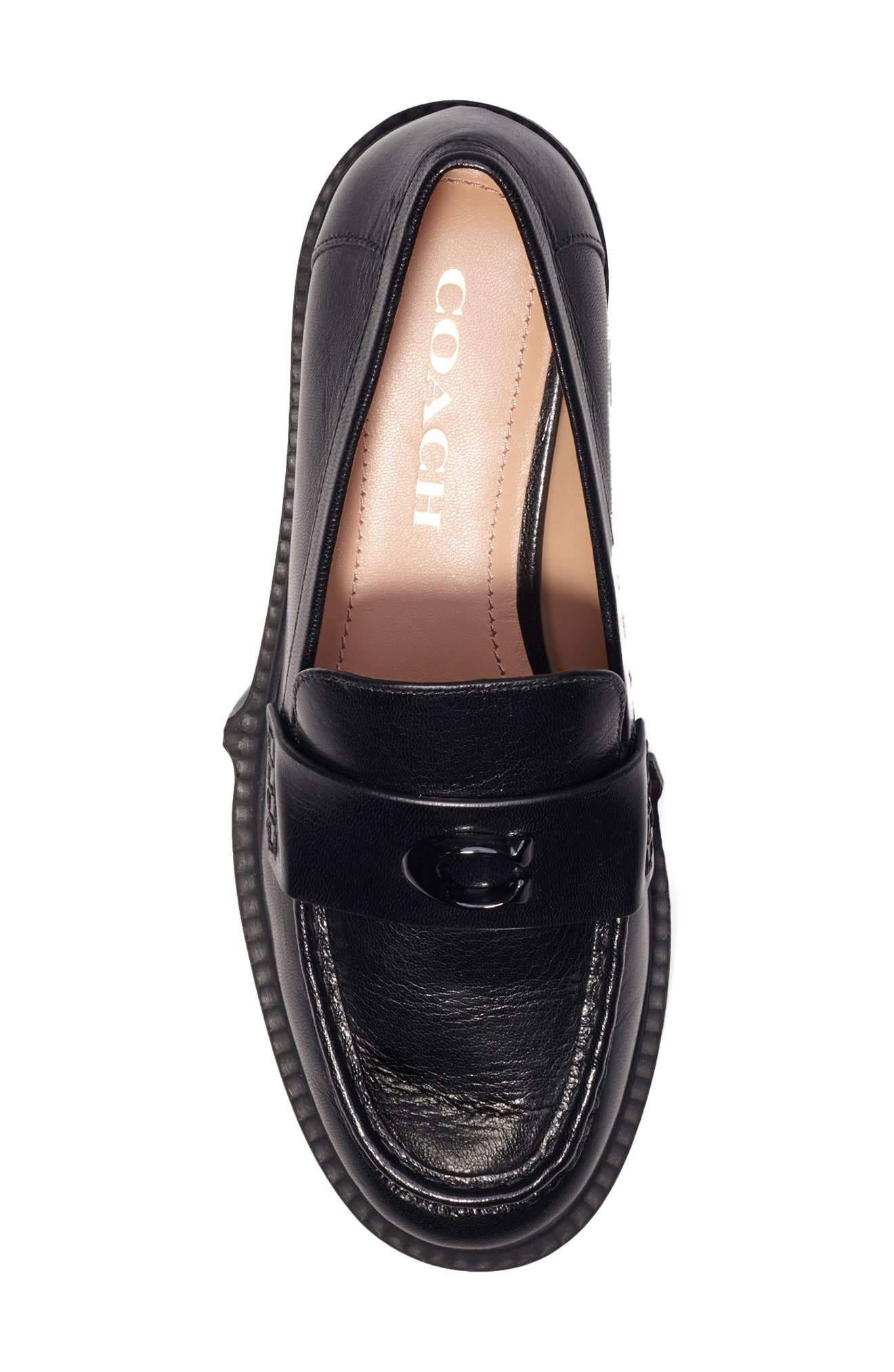 COACH Leah Platform Loafer, Alternate, color, Black