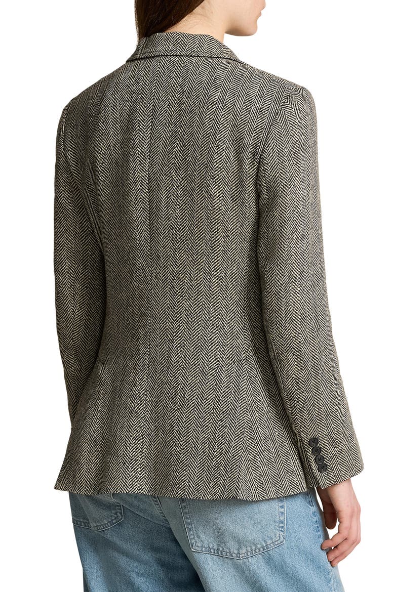 Heritage Herringbone Blazer, Alternate, color, BLACK/CREAM HERRINGBONE
