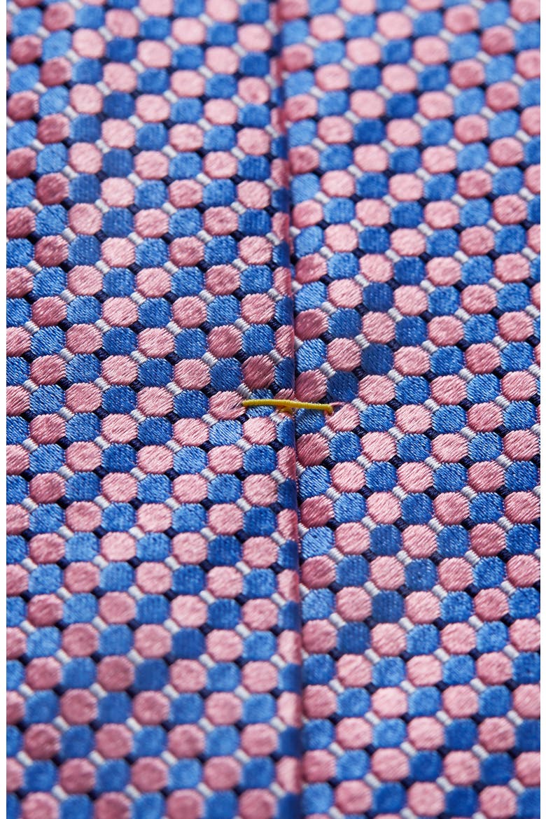 Microdot Silk Tie, Alternate, color, PINK