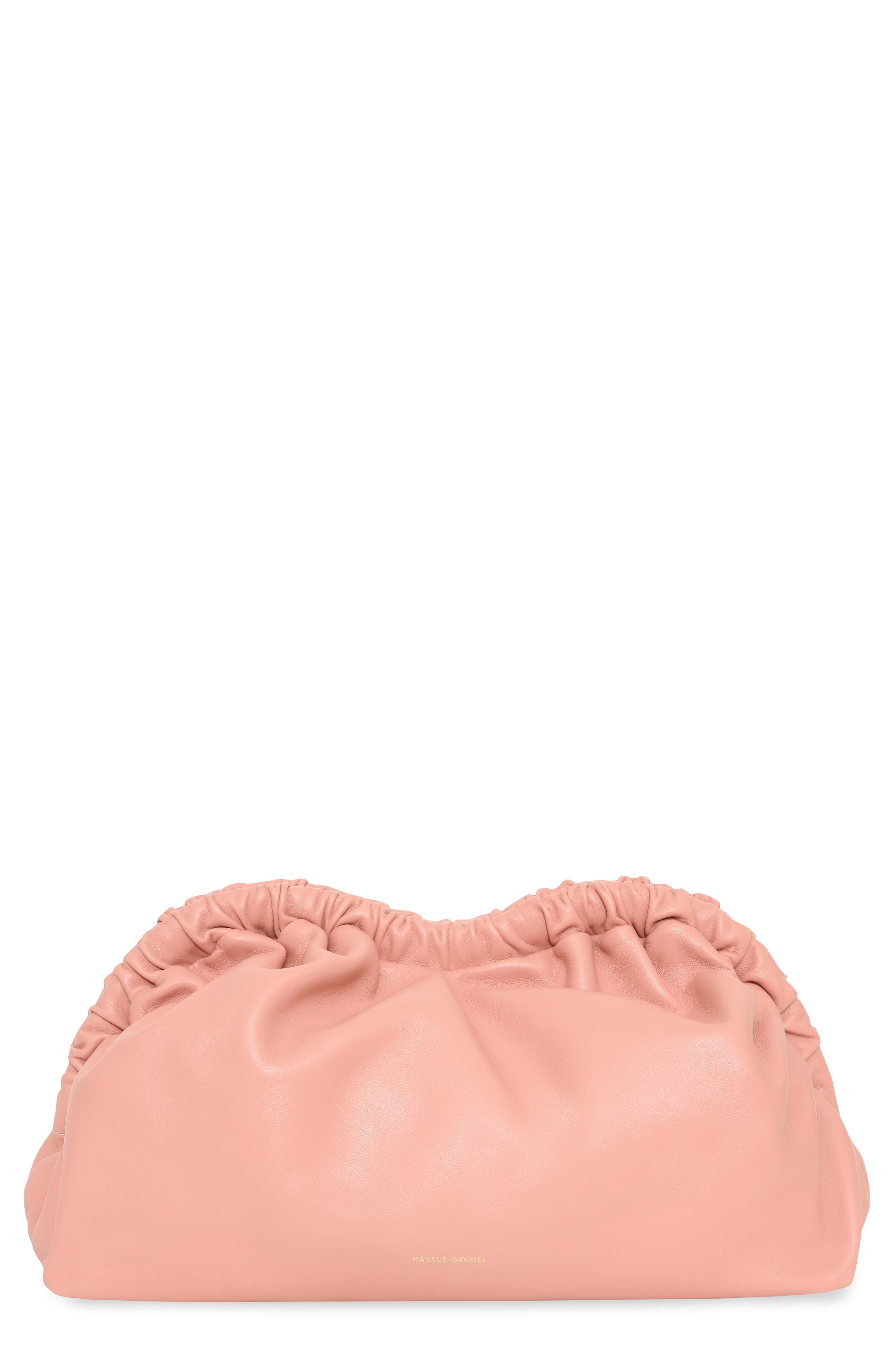 Cloud Lambskin Clutch, Main, color, CORAL/ CORAL